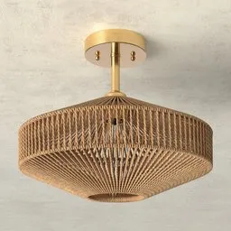 Woven Flush Mount Ceiling Light