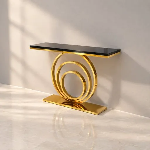 Triple Ring Gold Console