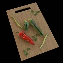 Kitchen Prep Board with Vegetations