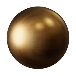 Shiny bronze PBR material for 3D rendering in Blender, suitable for realistic texturing of metal objects.
