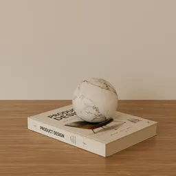 Product Design Book with Marble Sphere