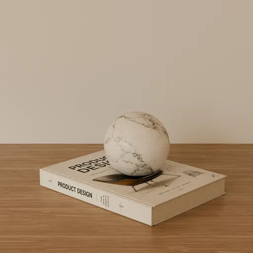 Product Design Book with Marble Sphere