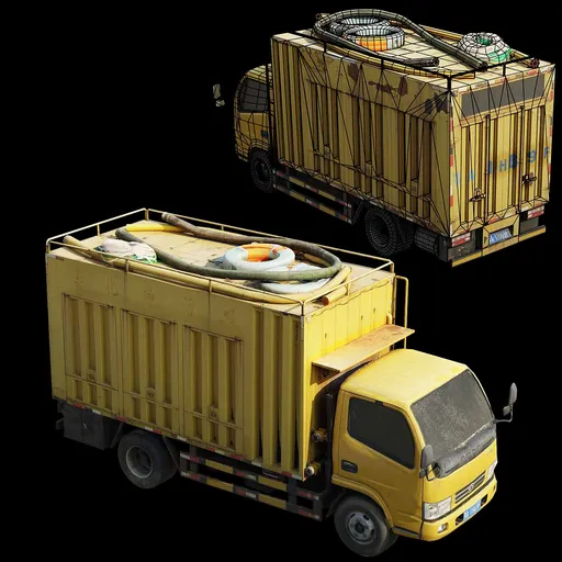 Scan game ready yellow truck